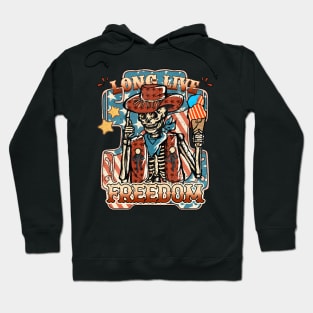 Long Live Freedom Western Skeleton Hoodie